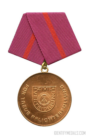 The Medal for Faithful Fulfillment of Duties in the Civil Defense of the GDR - German Democratic Republic