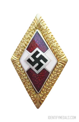 The Hitler Youth Badge - With Oak Leaves version, obverse.